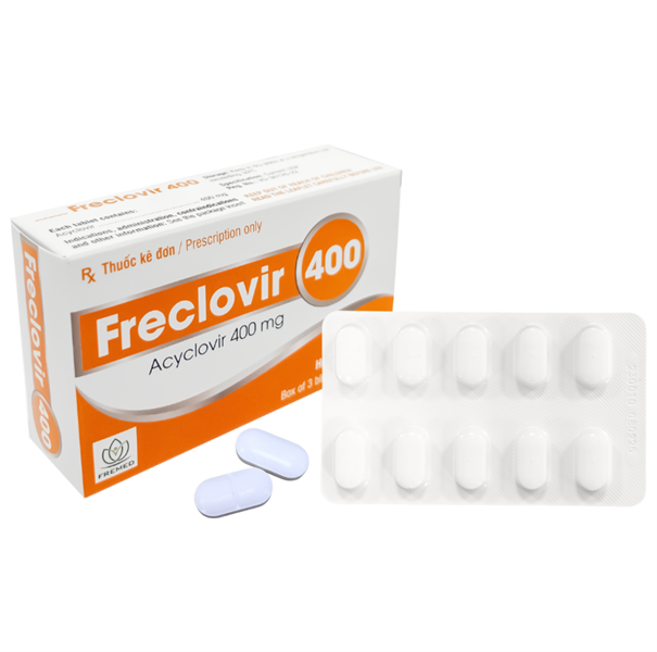 FRECLOVIR 400 ACYCLOVIR 400MG (H/30V) FREMED-duoc-ban-tai-DomedPharma