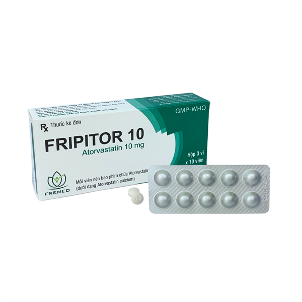 FRIPITOR 10 ATORVASTATIN 10MG (H/30V) FREMED-duoc-ban-tai-DomedPharma