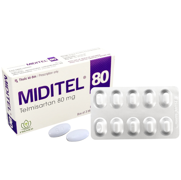MIDITEL 80 TELMISARTAN 80MG (H/30V) FREMED-duoc-ban-tai-DomedPharma