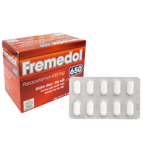 FREMEDOL 650 PARACETAMOL 650MG (H/100V) FREMED-duoc-ban-tai-DomedPharma