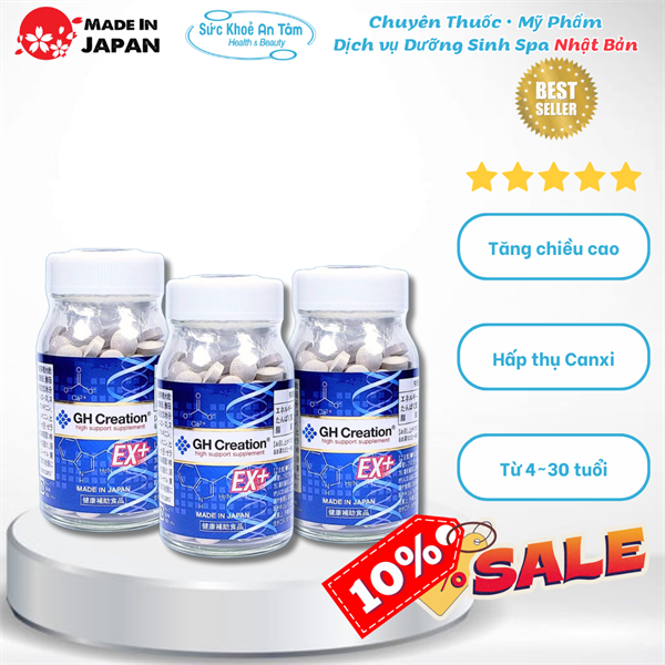 Viên uống tăng chiều cao GH Creation EX+ Nhật Bản 270 viên
