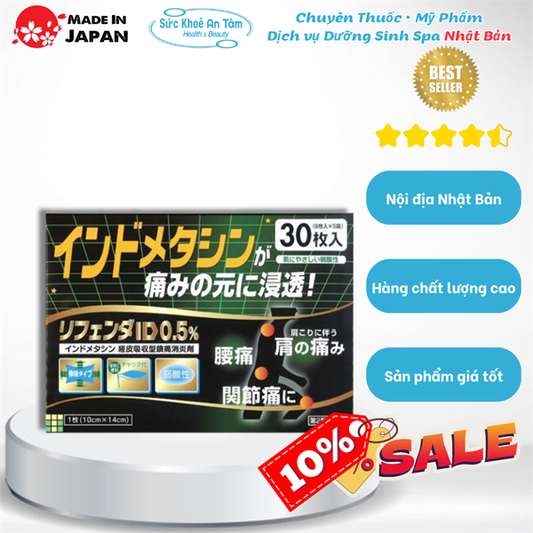 Cao dán lạnh giảm đau xương khớp Takatsumi Refender ID Nhật Bản 30 miếng