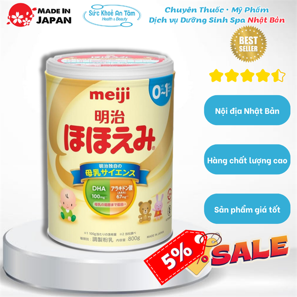 Sữa Meiji 0-1 nội địa Nhật Bản 800g