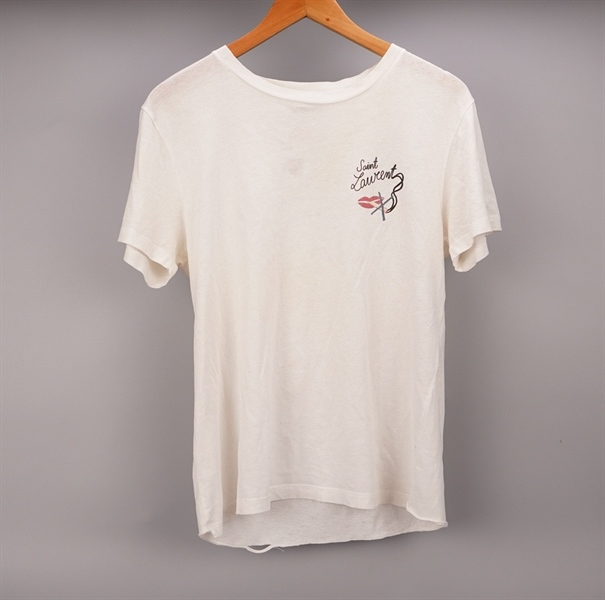 Áo thun YSL trắng hình đôi môi (BQ) KG+