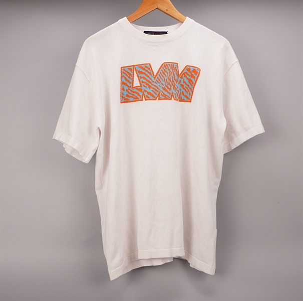 Áo thun LV trắng logo cam (BQ) KG+