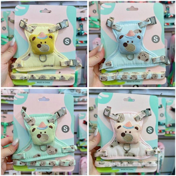 LE - Dây dắt đai lưng đính gấu đội dưa hấu 1.0cm