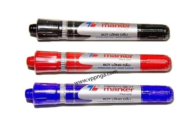 BÚT LÔNG DẦU MÀU ĐỎ XANH THIÊN LONG NG 75K HOPÒI TO PM-09