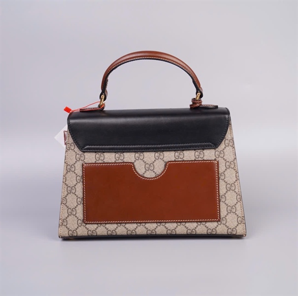 Túi GG xám nắp đen size 27 (TB) +