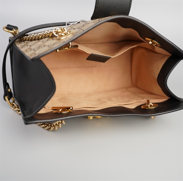 Túi GG chữ nhật viền đen khóa vàng (LN) +