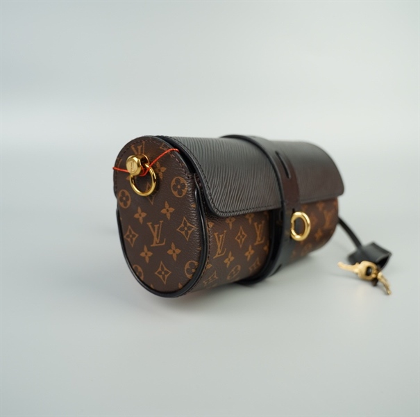 Túi LV Glasses Case Black hoa nâu kèm ổ + chìa sz18 (TB) +