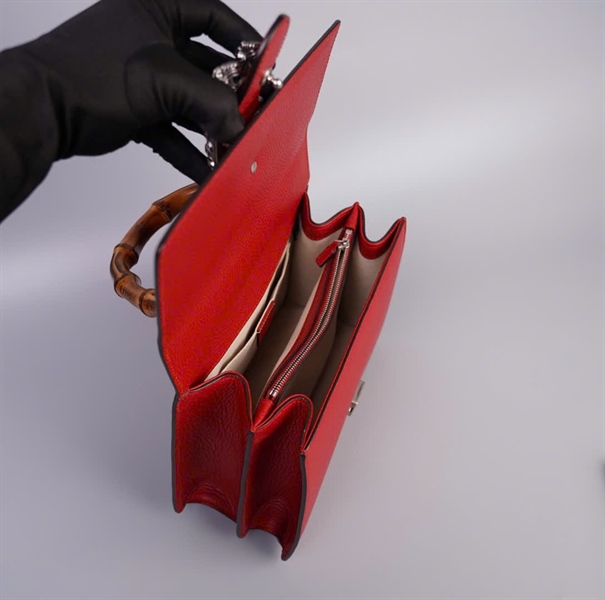 Túi GG Dionysus đầu rồng đỏ quai trúc size 26 (TB) +