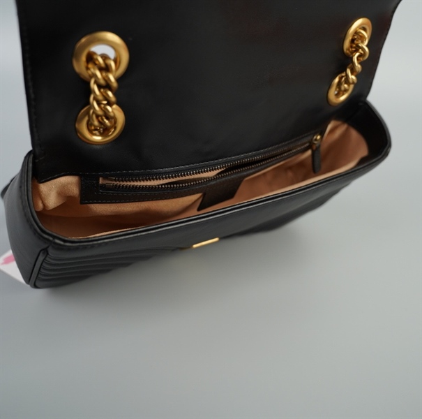 Túi GG Marmont đen size 26 (TB) KG+