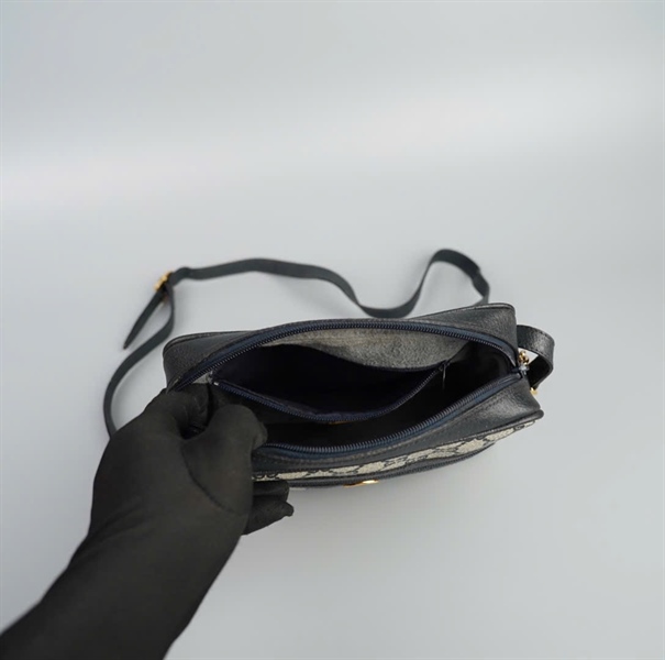 Túi GG cổ xám phối xanh đen +