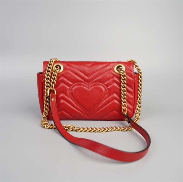 Túi GG marmont đỏ size 21 (LN) +