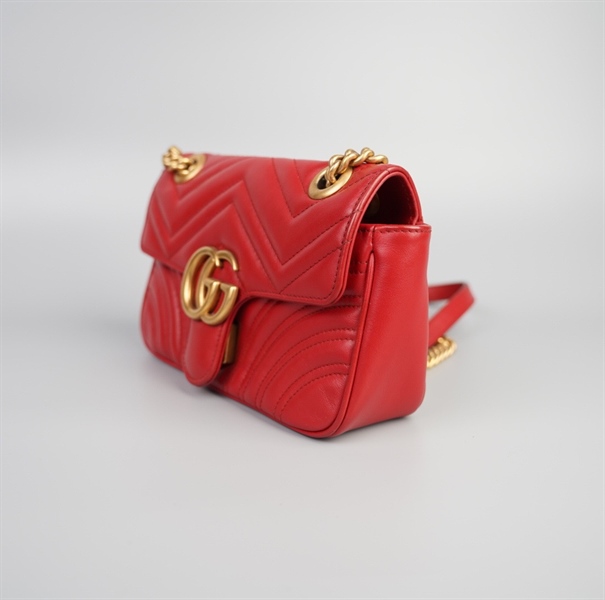 Túi GG marmont đỏ size 21 (LN) +