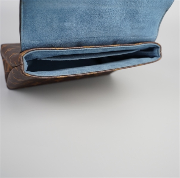 Túi LV hoa nâu nắp xanh size 20 (LN) +