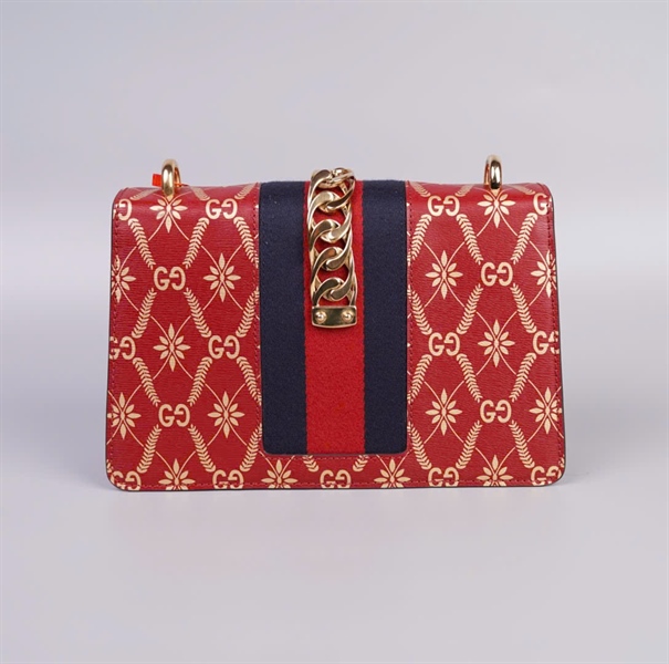 Túi GG Sylvie đỏ size 26 (TB) +