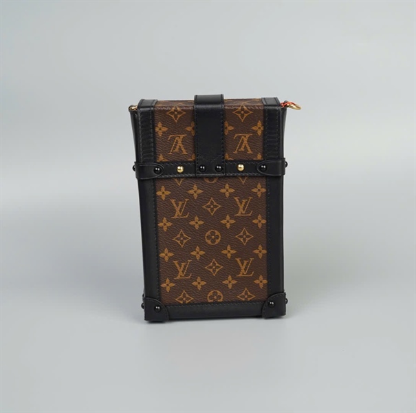Túi LV trunk hoa nâu viền đen size 11 (TB)+