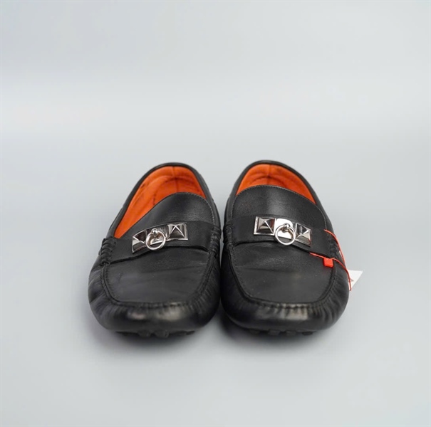 Giày Hermes loafer đen - B (HP-413) KG+