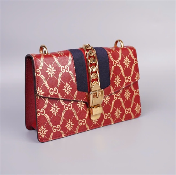 Túi GG Sylvie đỏ size 26 (TB) +