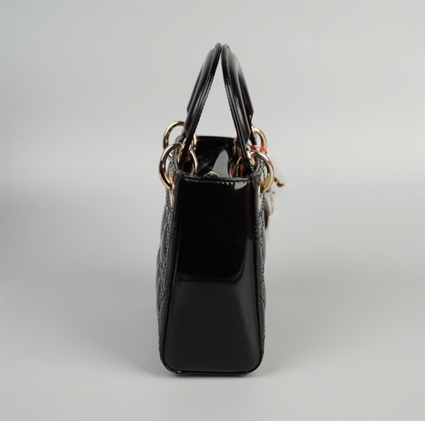 Túi Dior lady đen bóng size mini (HC) +