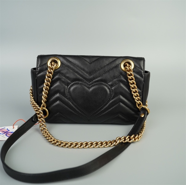 Túi GG marmont đen size 20 (TB) (G031650577) +