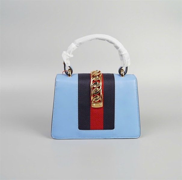 Túi GG Sylvie màu xanh (470221.525040) size 20 (TB) +