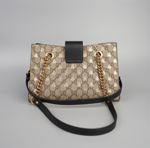 Túi GG chữ nhật viền đen khóa vàng (LN) +