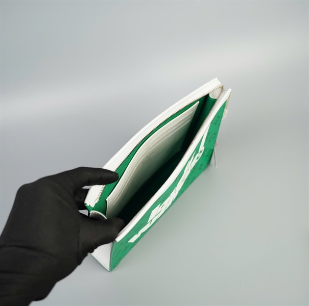 Túi LV Clutch xanh size 27 (TB) +