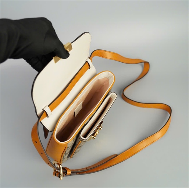 Túi GG xám phối vàng trắng size 20 (TB) +