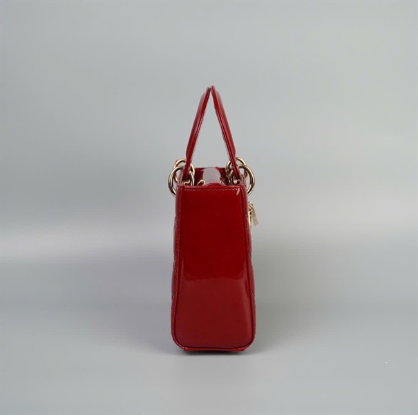 Túi Dior Lady đỏ bóng size S (TB) +