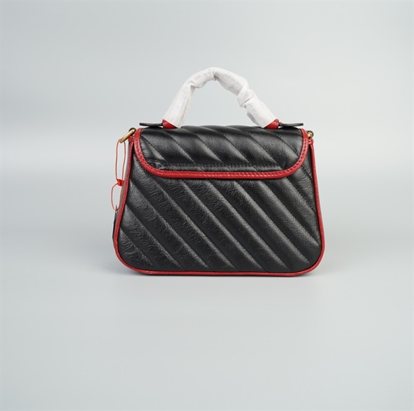 Túi GG handle đen viền đỏ size 20 (TB) +