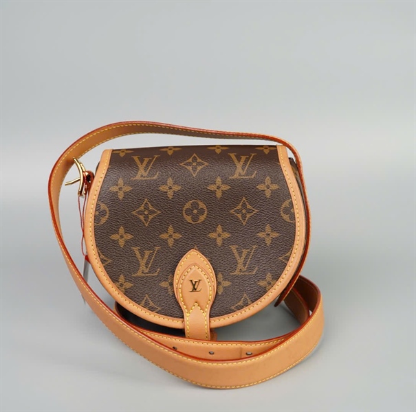 Túi LV hoa nâu viền da (TB) +