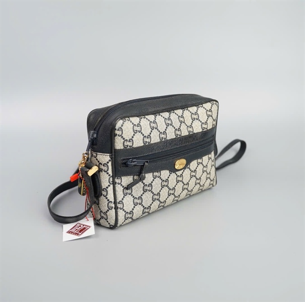 Túi GG cổ xám phối xanh đen +