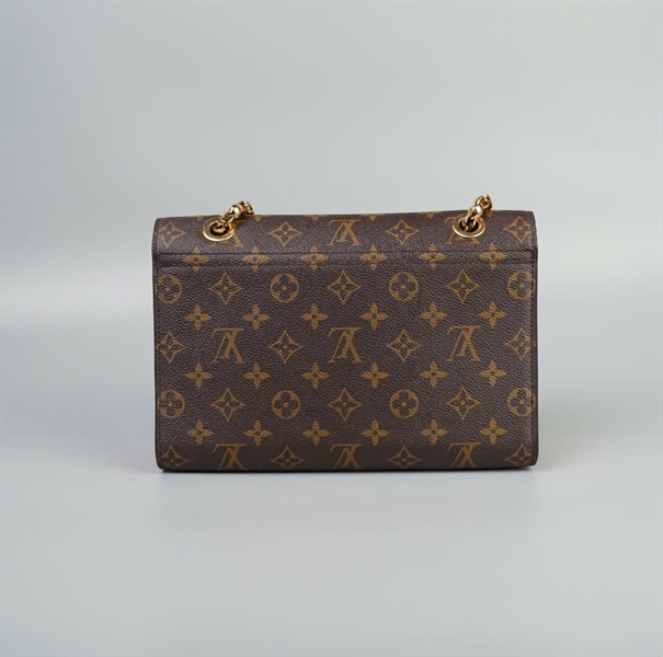 Túi LV Victoria hoa nâu phối đỏ size 26 (TB)+