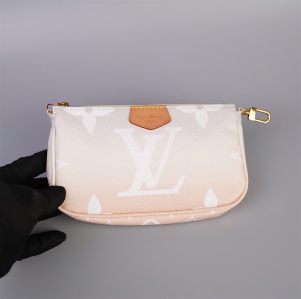 Túi LV hoa trắng màu nude size 18 (TB) +