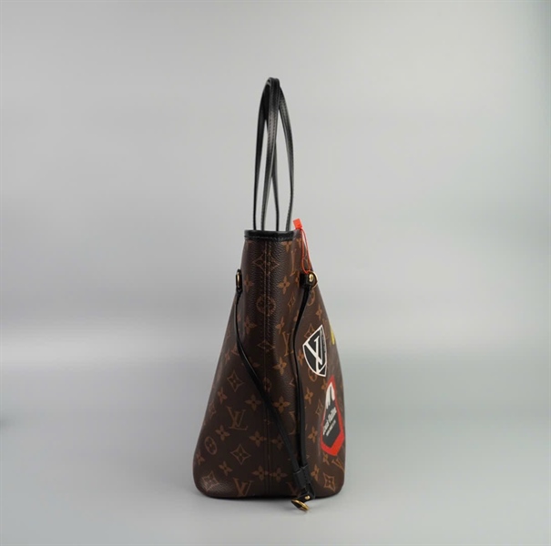 Túi LV neverfull hoa nâu xe hơi + ví size 30 (HC) +