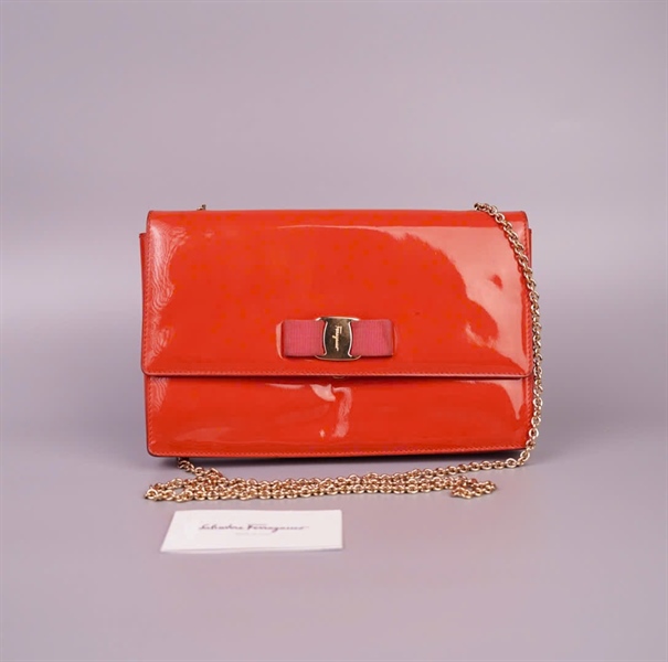 Túi Salvatove màu cam lòng đỏ đậm +