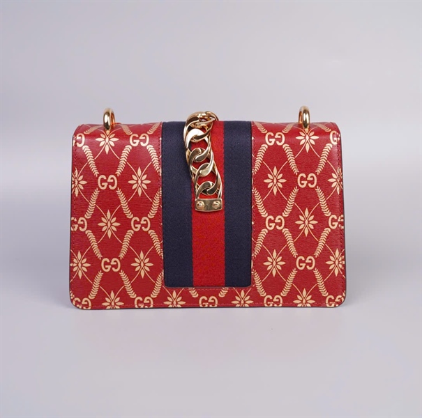 Túi GG Sylvie đỏ size 26 (TB) +