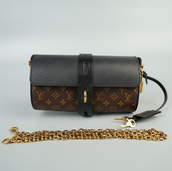 Túi LV Glasses Case Black hoa nâu kèm ổ + chìa sz18 (TB) +