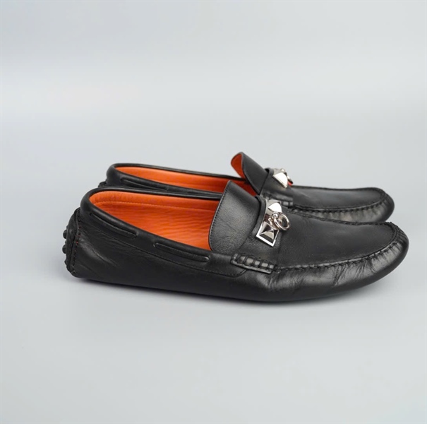 Giày Hermes loafer đen - B (HP-413) KG+