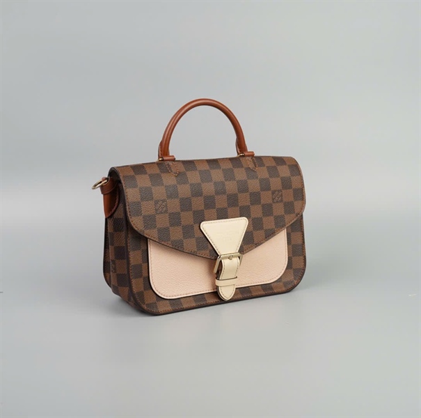 Túi LV ô vuông phối da nude size 24 (HC) +