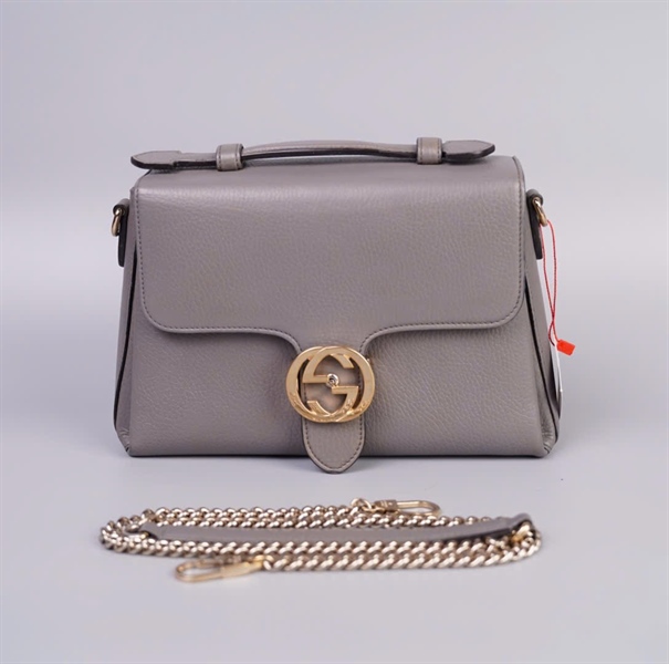 Túi GG màu xám size 24 (TB) +