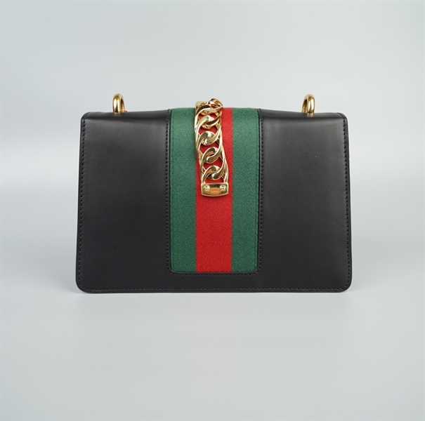 Túi GG Sylvie đen size 26 (TB) +