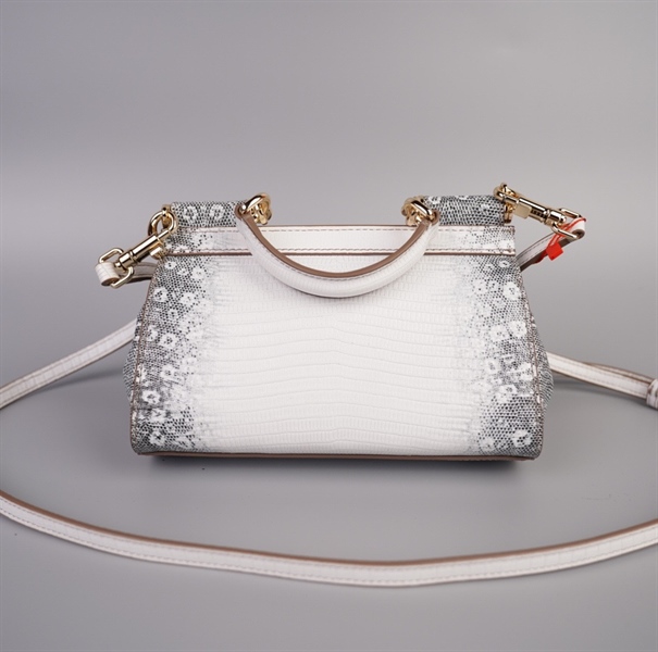 Túi D&G màu trắng xám size 19 +