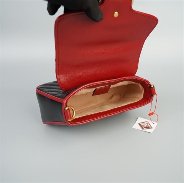 Túi GG handle đen viền đỏ size 20 (TB) +