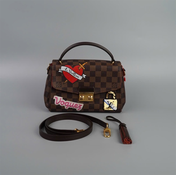 Túi LV cluny ô vuông nâu in hình size 23 (HC) +