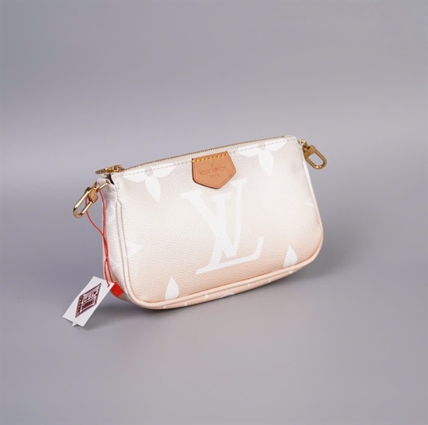 Túi LV hoa trắng màu nude size 18 (TB) +