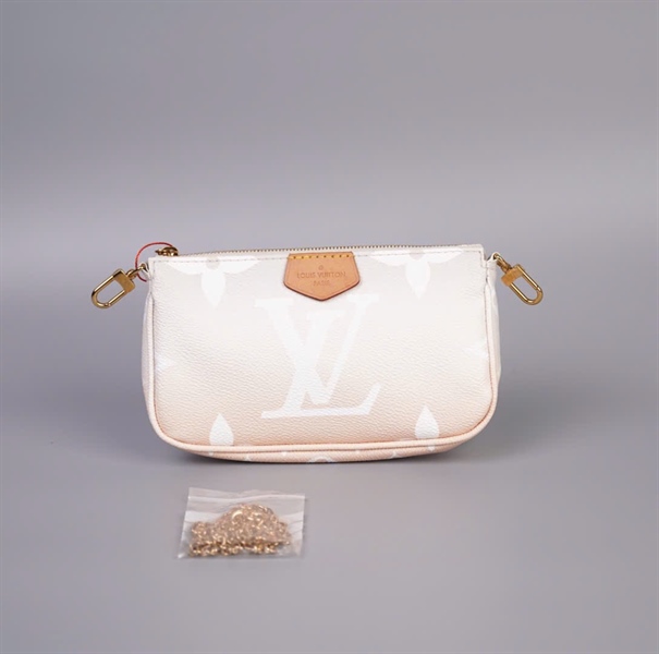 Túi LV hoa trắng màu nude size 18 (TB) +
