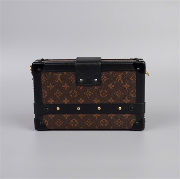 Túi LV trunk hoa nâu viền đen size 18 (HC) +